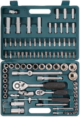 Набор инструмента автомобильный 94 шт CrV 1/2''+1/4''