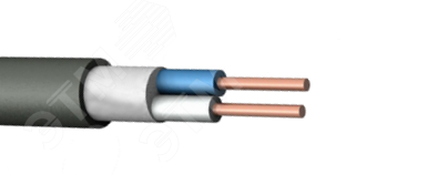 Кабель силовой ВВГнг(А)-LSLTx 2х1,5 ок (N) - 0,66 кВ ТРТС