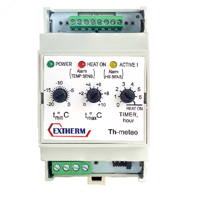 Термостат метеостанция Th-meteo для управления системой электрообогрева на кровлях/площадках по температуре воздуха и наличию осадков