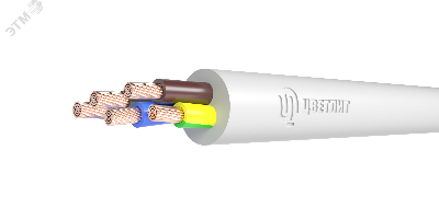 Провод ПВС 4х1,5+1х1,5 белый