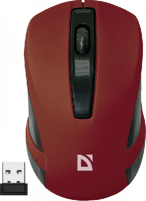 Мышь беспроводная мм-605 1200 dpi, 3 кнопки, красный