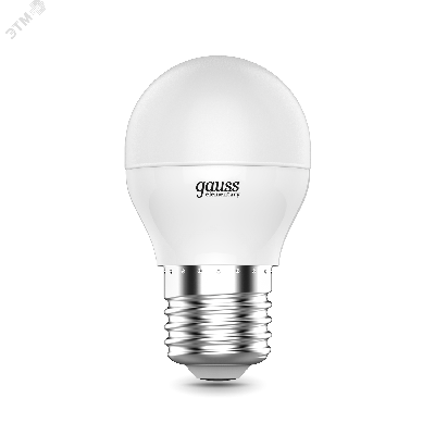 Лампа светодиодная LED 8 Вт 560 лм 6500К AC180-240В E27 шар P45 холодная  Elementary Gauss