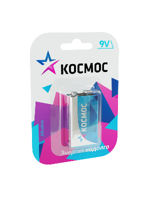 Элемент питания 6LR61 (крона) 9V Alkaline 1BL Космос