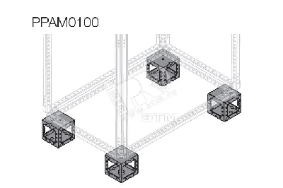 Угловой элемент цоколя H=100мм (4 шт)