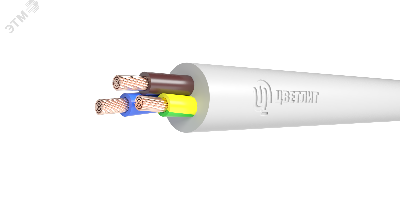 Провод ПВС 2х6+1х6 белый