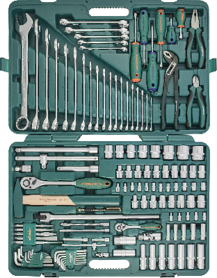 Набор инструмента универсальный 1/2'', 1/4''DR, 127 предметов