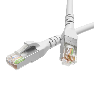 Патч-корд экранированный CAT5E F/UTP 4х2 LSZH белый 1.5м